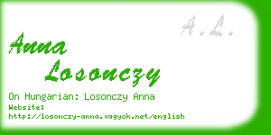 anna losonczy business card